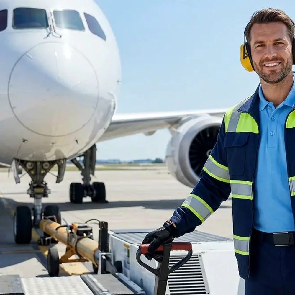 Ground crew high visibility uniform
