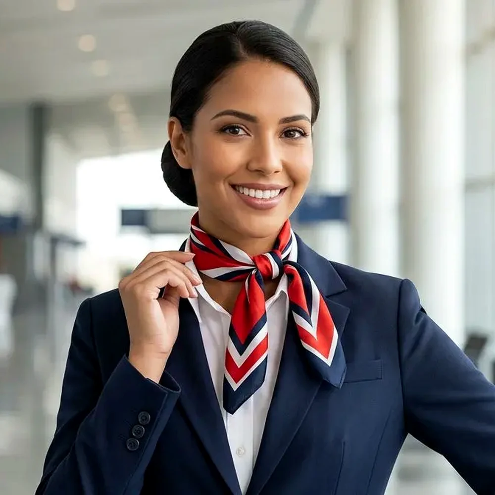 Cabin crew scarf uniform