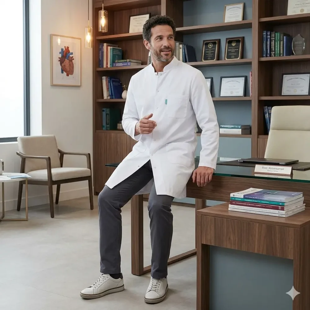 Doctor in clinical office